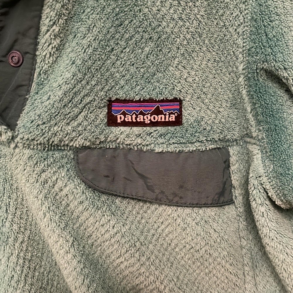 Patagonia Fleece Pullover Small Women's Re-Tool Snap Fleece Jacket   Turquoise. - Picture 2 of 4